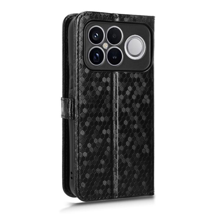 For Redmi K90 Pro Max 5G / Poco F8 Ultra Honeycomb Dot Texture Leather Phone Case