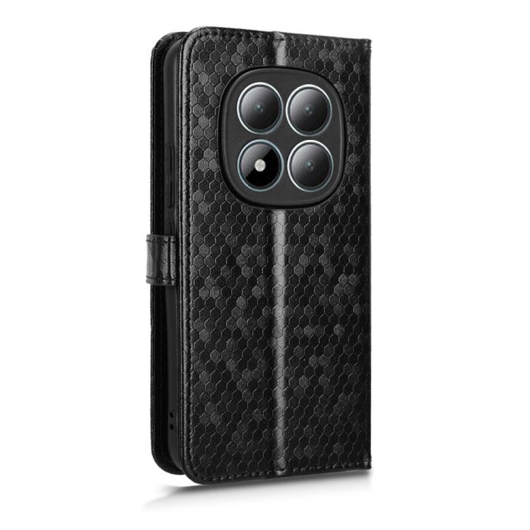 For Redmi Note 15 Pro 4G Global 163.2mm Honeycomb Dot Texture Leather Phone Case