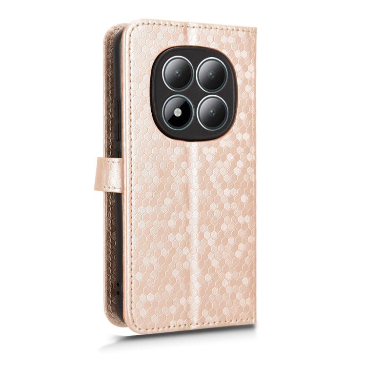 For Redmi Note 15 Pro 4G Global 163.2mm Honeycomb Dot Texture Leather Phone Case