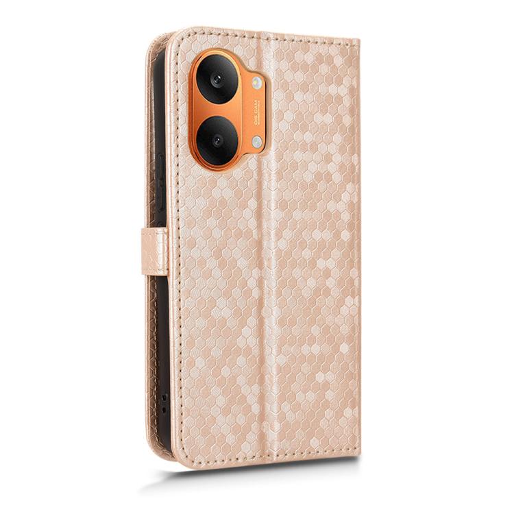 For Redmi Turbo 5 Max 5G / Poco X8 Pro Max 5G Honeycomb Dot Texture Leather Phone Case