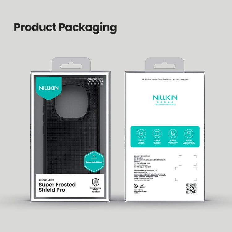 For Redmi Note 14 Pro+ 5G NILLKIN Frosted Shield Pro PC + TPU Phone Case