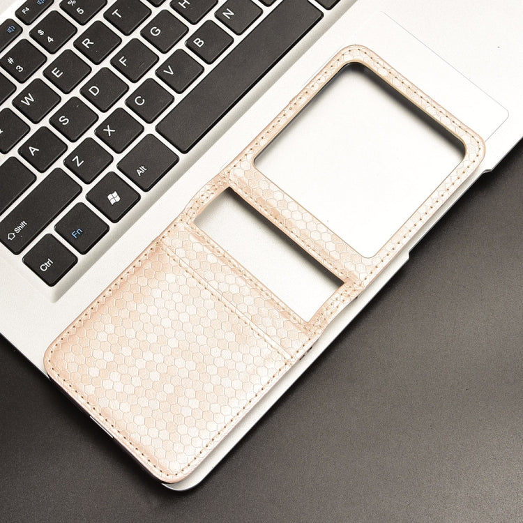 For Motorola Razr 50 Honeycomb Dot Texture Card Slot Leather Phone Case