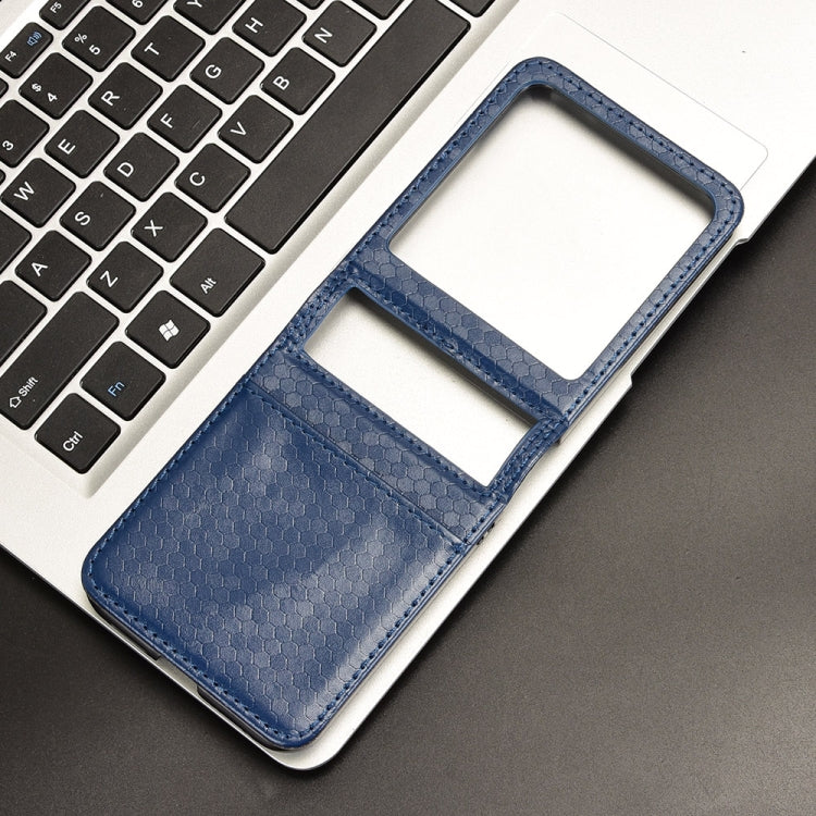 For Motorola Razr 50 Honeycomb Dot Texture Card Slot Leather Phone Case
