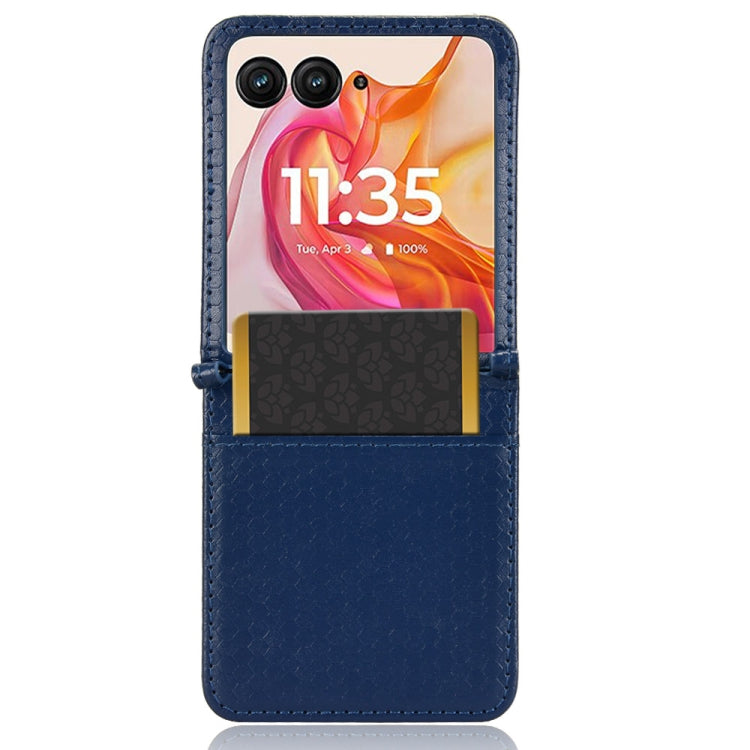 For Motorola Razr 50 Ultra Honeycomb Dot Texture Card Slot Leather Phone Case