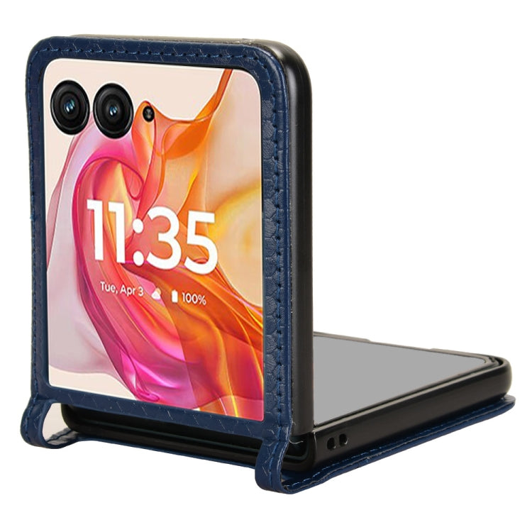 For Motorola Razr 50 Ultra Honeycomb Dot Texture Card Slot Leather Phone Case