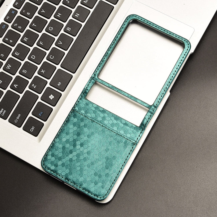 For Motorola Razr 50 Ultra Honeycomb Dot Texture Card Slot Leather Phone Case