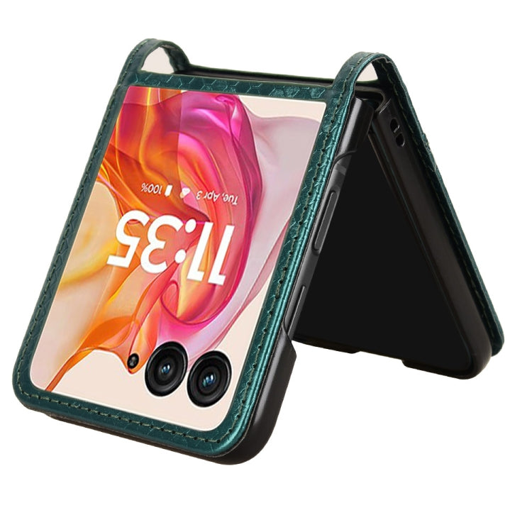 For Motorola Razr 50 Ultra Honeycomb Dot Texture Card Slot Leather Phone Case
