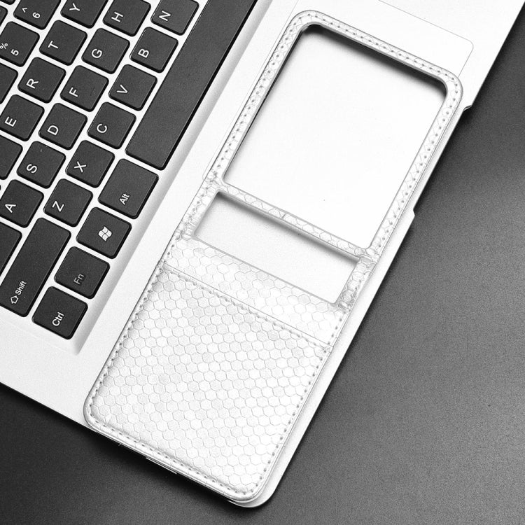 For Motorola Razr 50 Ultra Honeycomb Dot Texture Card Slot Leather Phone Case