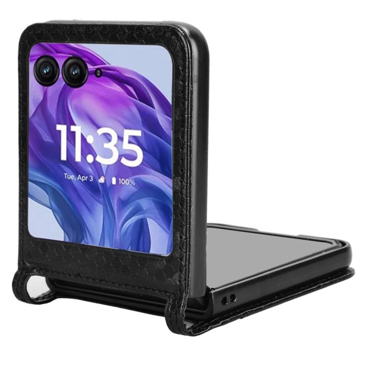 For Motorola Razr 60 Honeycomb Dot Texture Card Slot Leather Phone Case