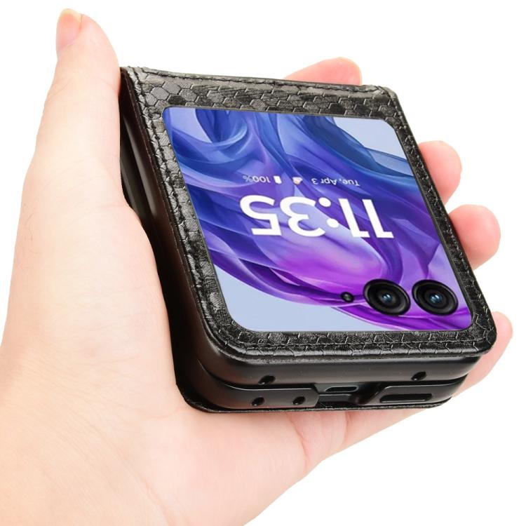For Motorola Razr 60 Honeycomb Dot Texture Card Slot Leather Phone Case