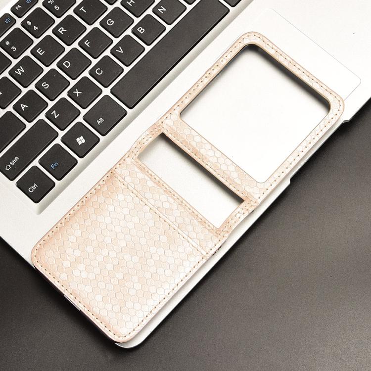 For Motorola Razr 60 Honeycomb Dot Texture Card Slot Leather Phone Case