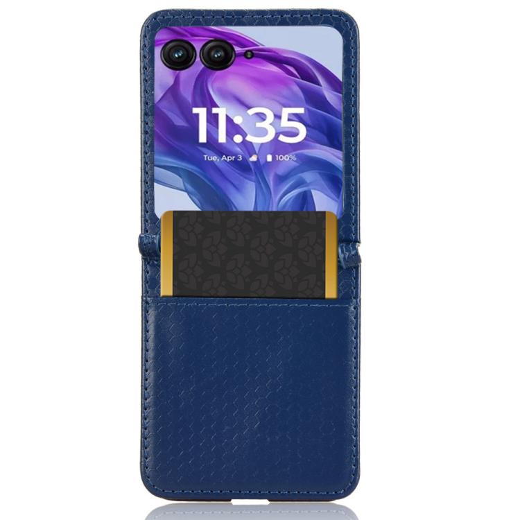 For Motorola Razr 60 Honeycomb Dot Texture Card Slot Leather Phone Case