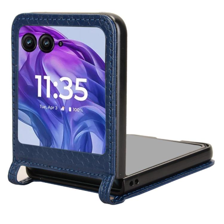 For Motorola Razr 60 Honeycomb Dot Texture Card Slot Leather Phone Case