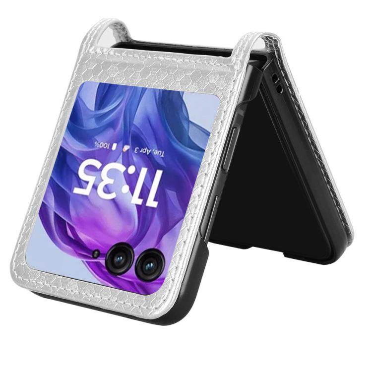 For Motorola Razr 60 Honeycomb Dot Texture Card Slot Leather Phone Case