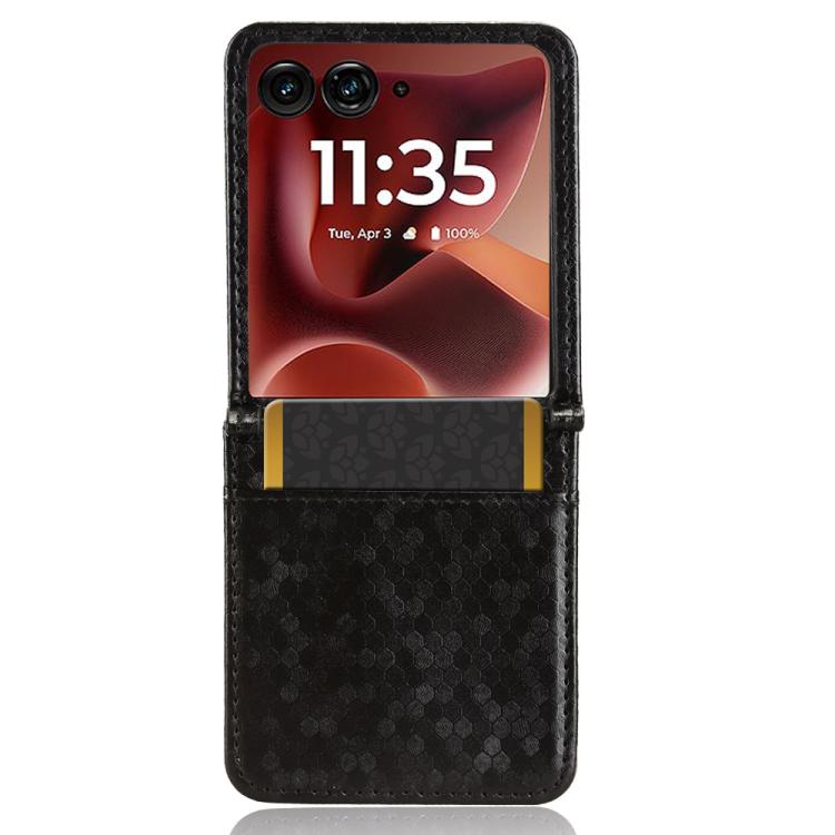 For Motorola Razr 60 Ultra Honeycomb Dot Texture Card Slot Leather Phone Case