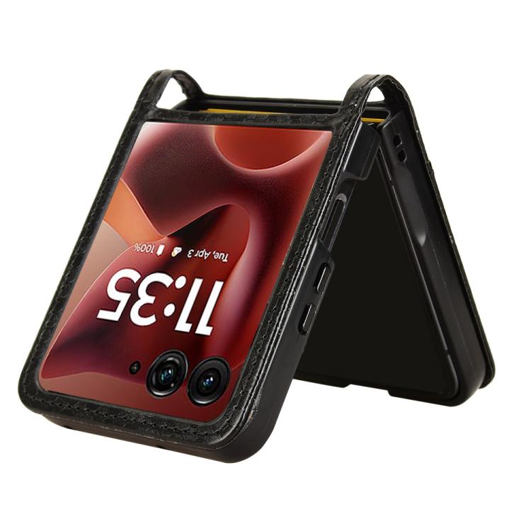 For Motorola Razr 60 Ultra Honeycomb Dot Texture Card Slot Leather Phone Case