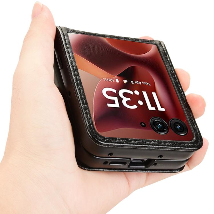 For Motorola Razr 60 Ultra Honeycomb Dot Texture Card Slot Leather Phone Case