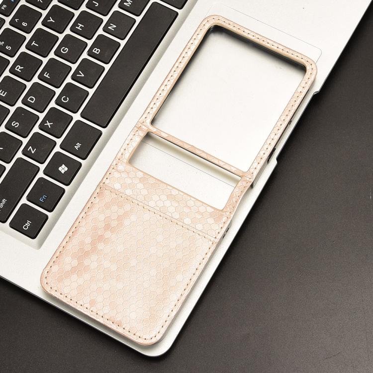 For Motorola Razr 60 Ultra Honeycomb Dot Texture Card Slot Leather Phone Case