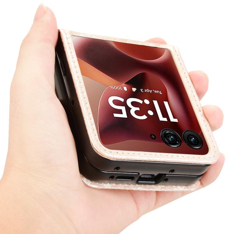 For Motorola Razr 60 Ultra Honeycomb Dot Texture Card Slot Leather Phone Case