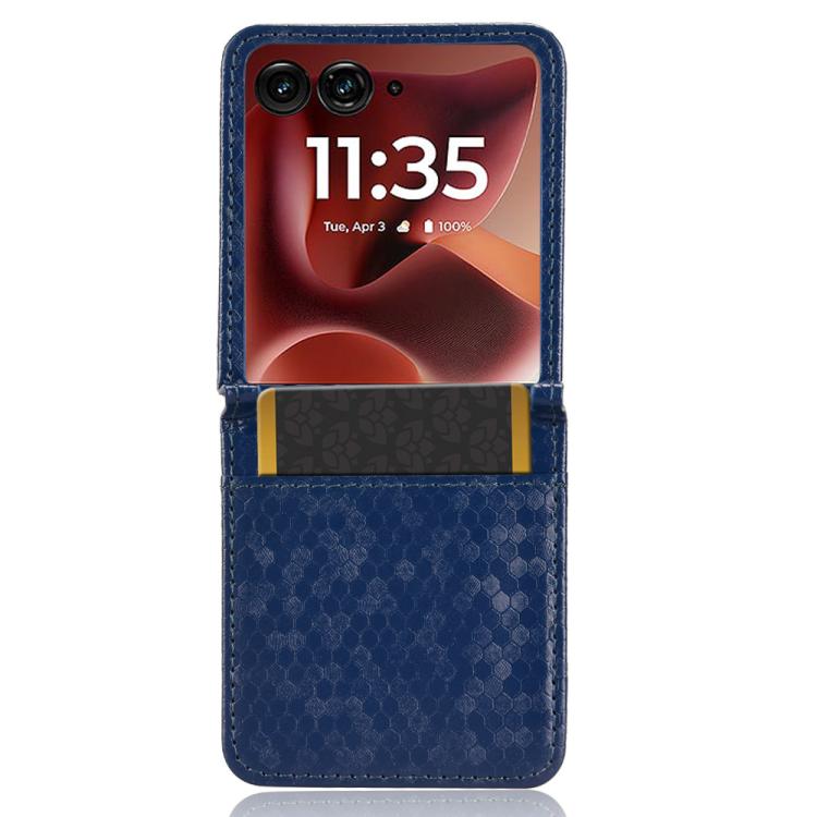 For Motorola Razr 60 Ultra Honeycomb Dot Texture Card Slot Leather Phone Case