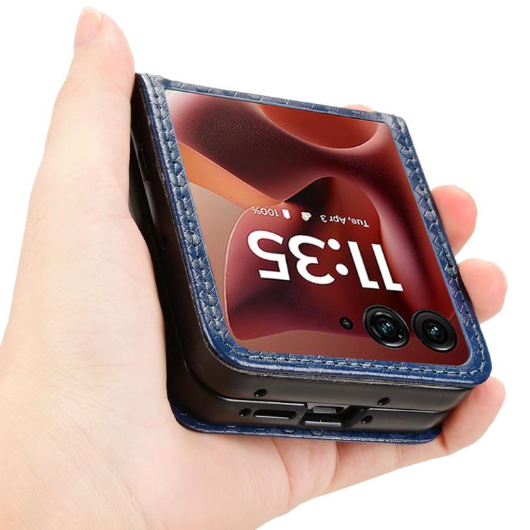 For Motorola Razr 60 Ultra Honeycomb Dot Texture Card Slot Leather Phone Case