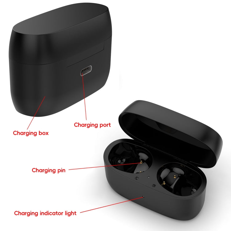 For Jabra Elite 4 / Elite 3 Wireless Bluetooth Earphone Charging Box - Black