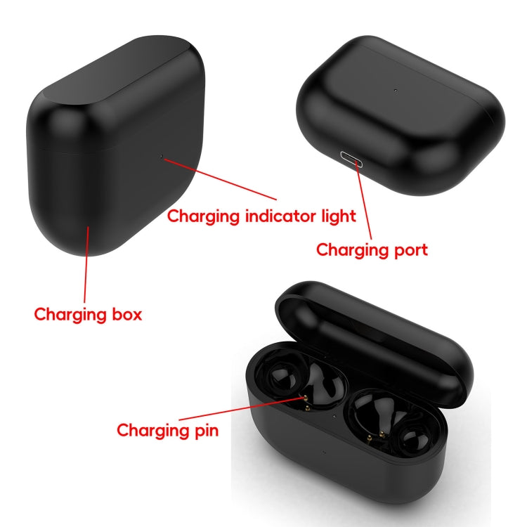 For Jabra Elite 8 / Elite 8 Active Wireless Bluetooth Earphone Charging Box - Black