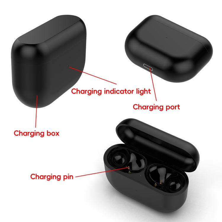 For Jabra Elite 10 Wireless Bluetooth Earphone Charging Box - Black