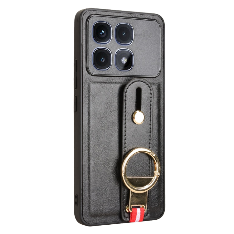 For Redmi K70 Ultra Wristband Leather Back Phone Case