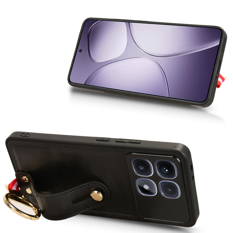 For Redmi K70 Ultra Wristband Leather Back Phone Case