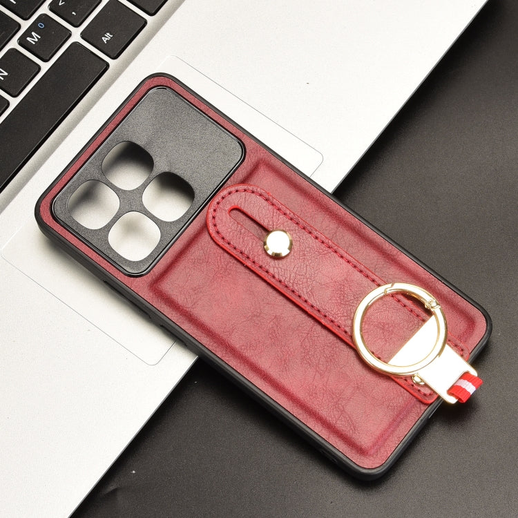 For Redmi K70 Ultra Wristband Leather Back Phone Case