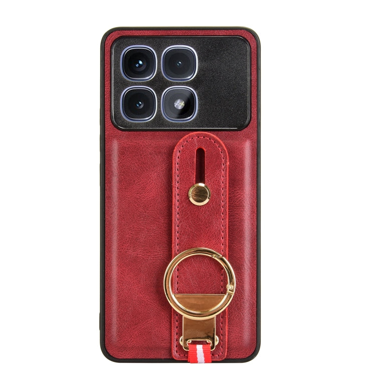 For Redmi K70 Ultra Wristband Leather Back Phone Case