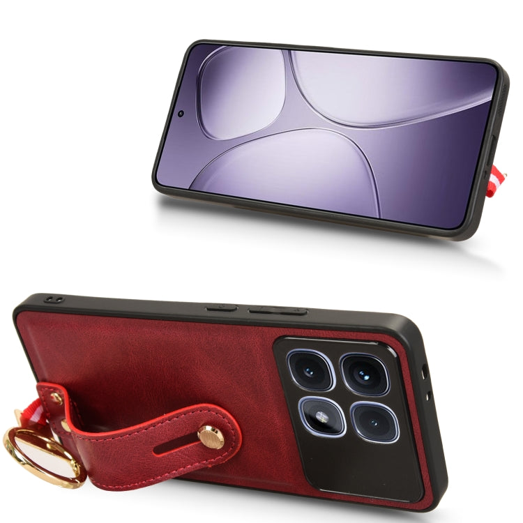 For Redmi K70 Ultra Wristband Leather Back Phone Case