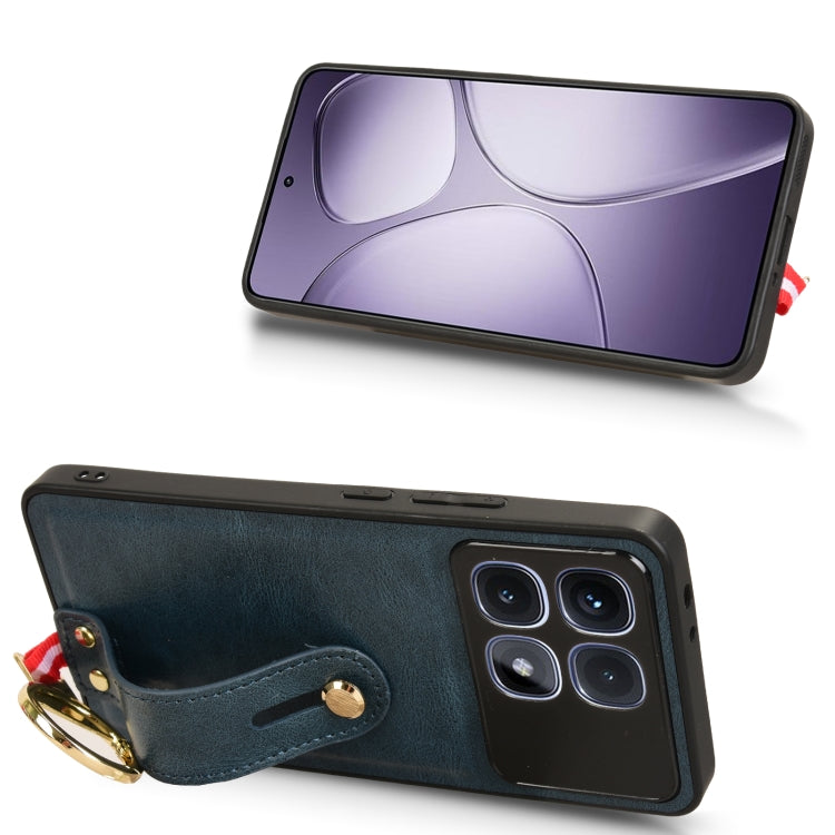 For Redmi K70 Ultra Wristband Leather Back Phone Case