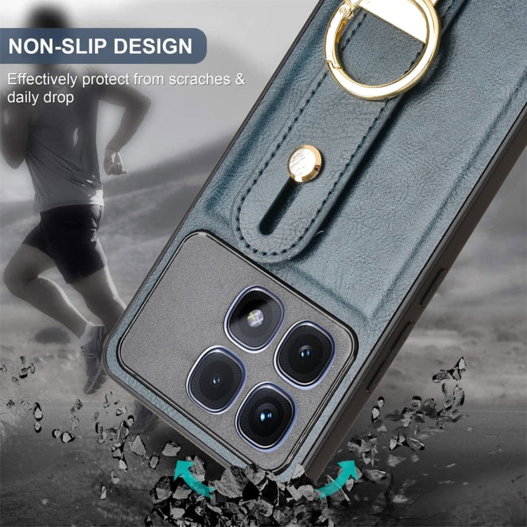 For Redmi K70 Ultra Wristband Leather Back Phone Case