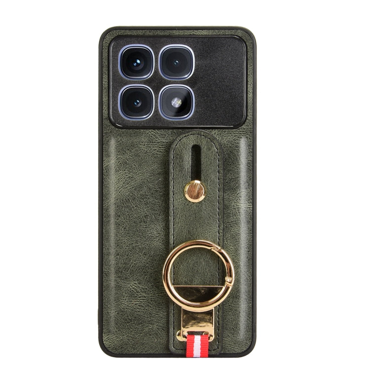For Redmi K70 Ultra Wristband Leather Back Phone Case