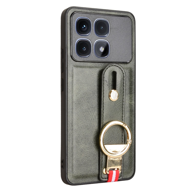 For Redmi K70 Ultra Wristband Leather Back Phone Case