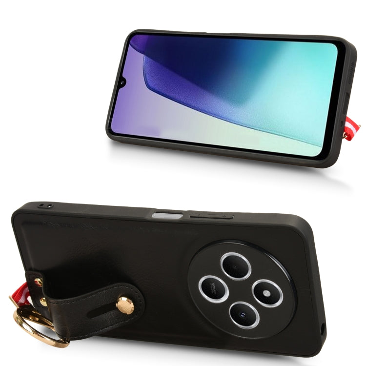 For Redmi 14C 4G Wristband Leather Back Phone Case