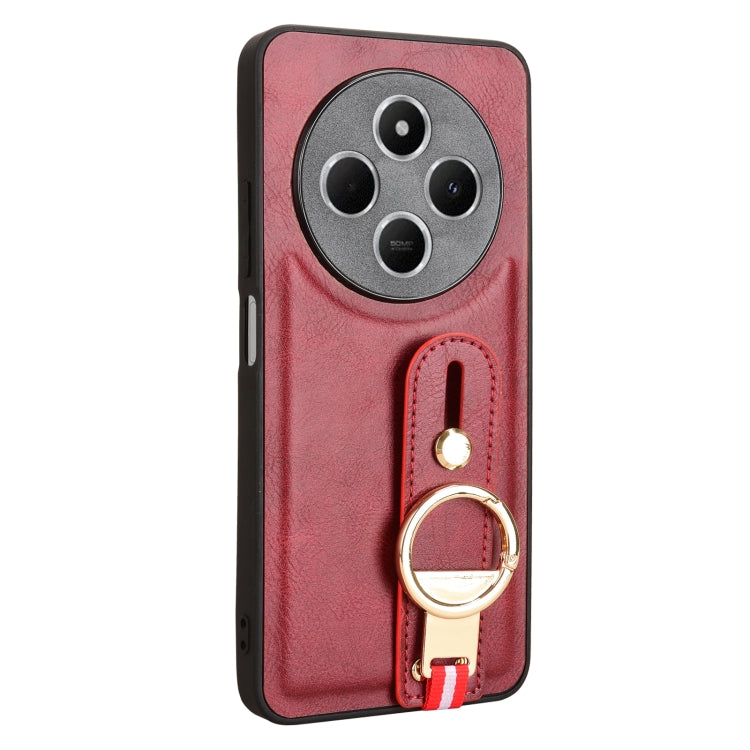 For Redmi 14C 4G Wristband Leather Back Phone Case