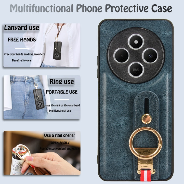 For Redmi 14C 4G Wristband Leather Back Phone Case
