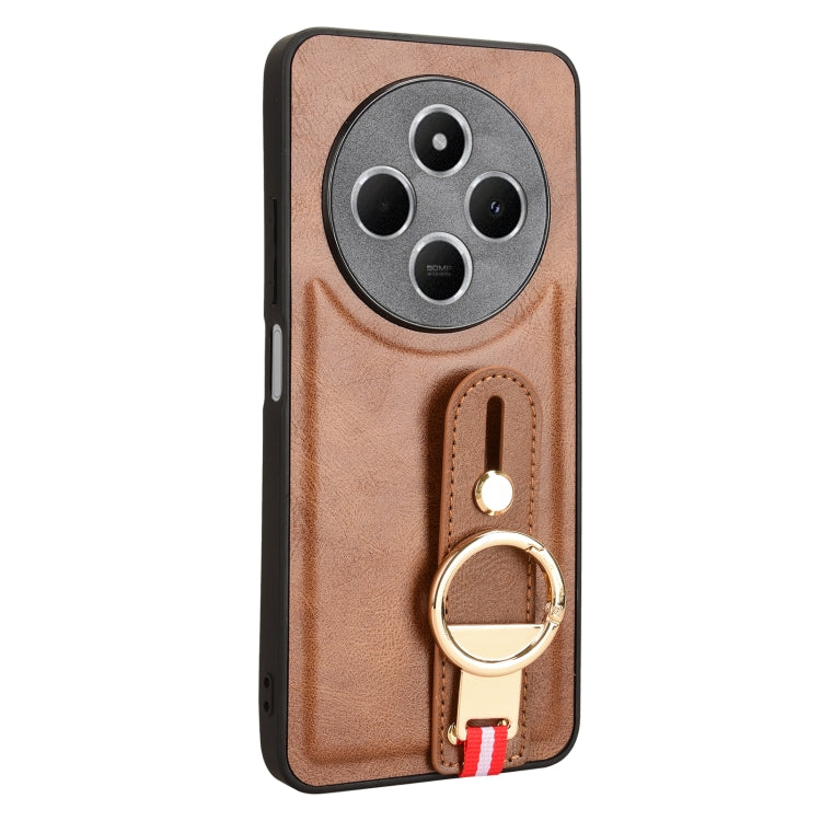 For Redmi 14C 4G Wristband Leather Back Phone Case