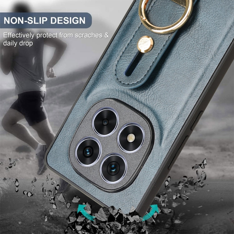For Redmi Note 14 Pro 5G Wristband Leather Back Phone Case