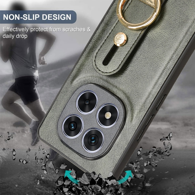 For Redmi Note 14 Pro 5G Wristband Leather Back Phone Case