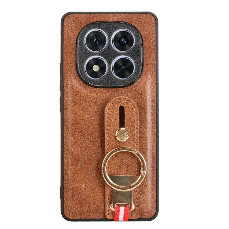 For Redmi Note 14 Pro 5G Wristband Leather Back Phone Case