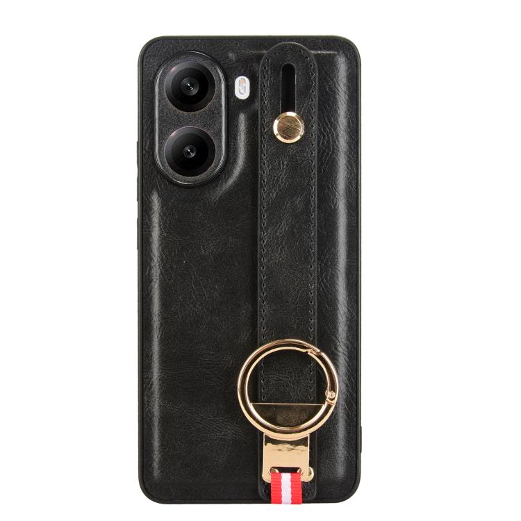 For Redmi Turbo 4 Wristband Leather Back Phone Case