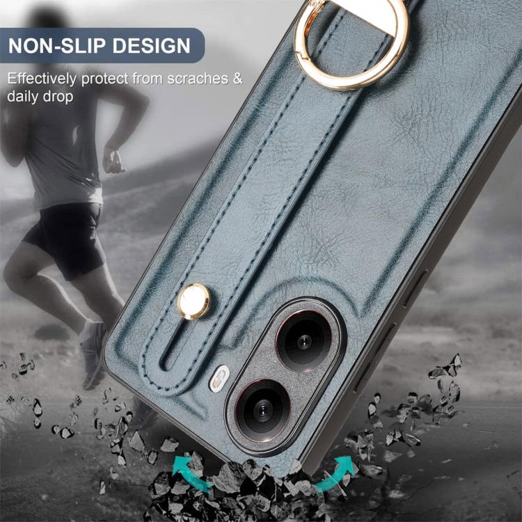For Redmi Turbo 4 Wristband Leather Back Phone Case