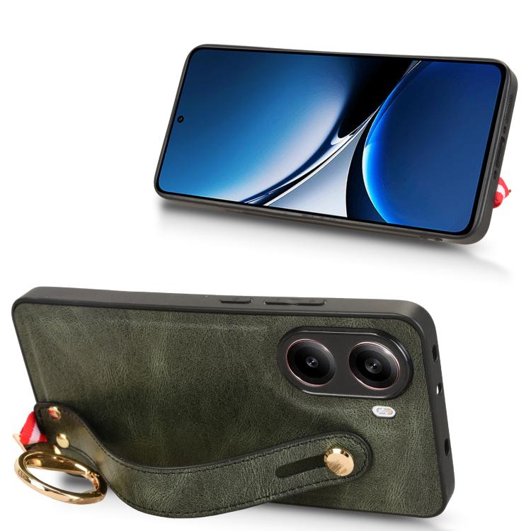 For Redmi Turbo 4 Wristband Leather Back Phone Case