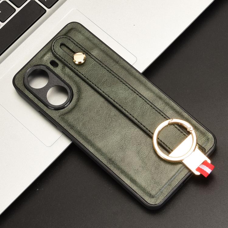 For Redmi Turbo 4 Wristband Leather Back Phone Case