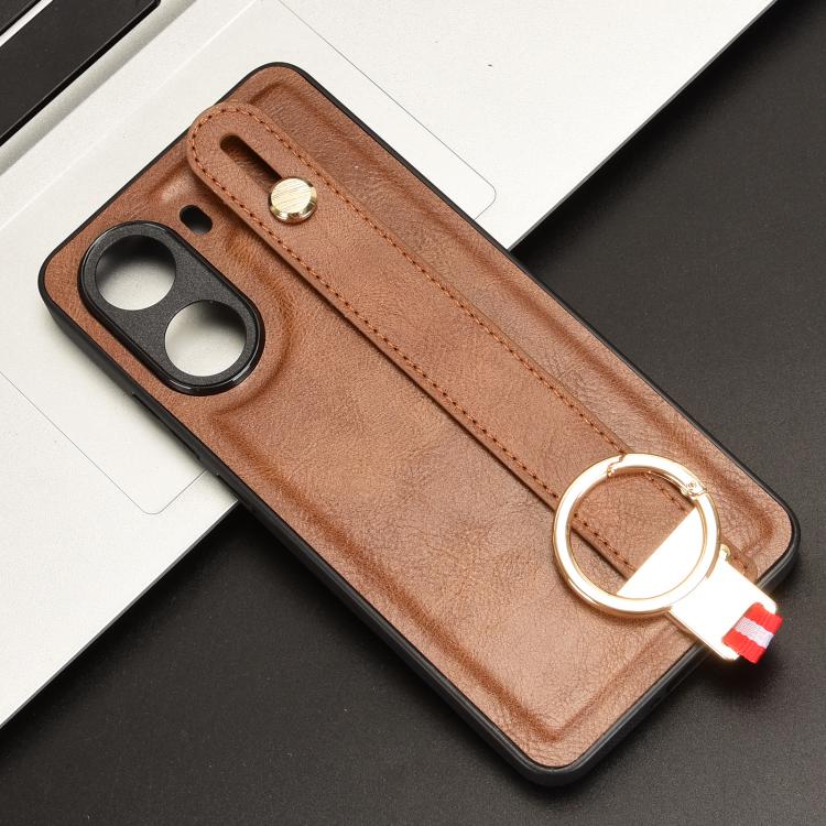 For Redmi Turbo 4 Wristband Leather Back Phone Case