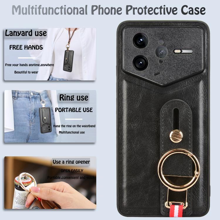 For Redmi K80 Pro Champion Edition Wristband Leather Back Phone Case